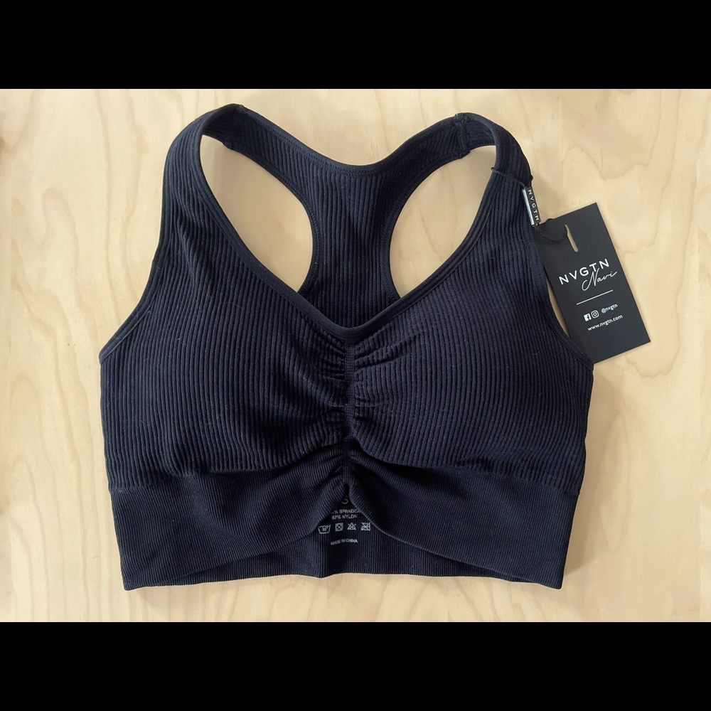 NVGTN Black Cinched Seamless Bra